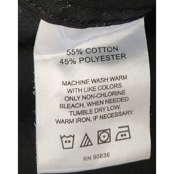 Port Authority Black Button Up Collard Long Sleeves Large Lightweight Soft - Picture 5 of 5